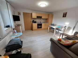 Wohn-/Esszimmer mit Küche